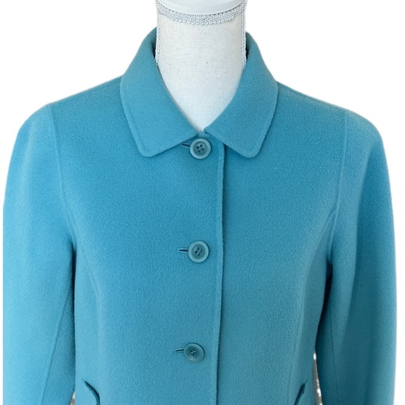 Talbots Turquoise Wool Blazer Coat - Picture 3 of 6